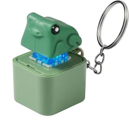 Croaking Frog Stress Reliver Keychain With Color LED Lights