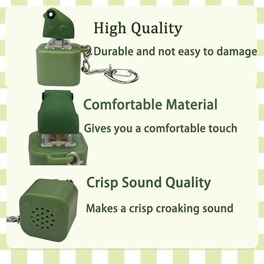 Croaking Frog Stress Reliver Keychain With Color LED Lights