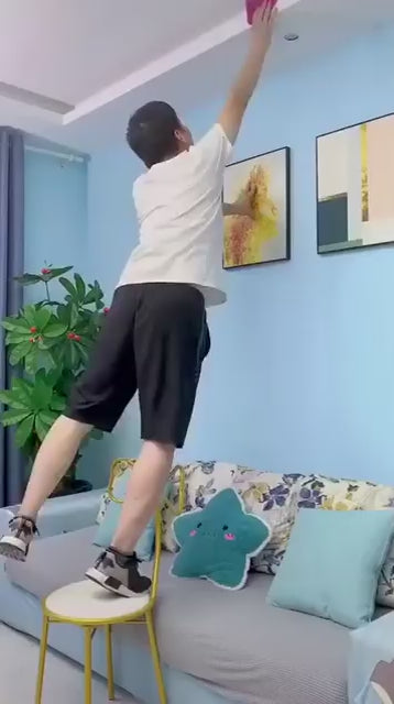 Microfiber Feather Duster Bendable & Extendable Fan Cleaning Duster with 100 inches Expandable Pole Handle Washable Duster for High Ceiling Fans, Window Blinds,